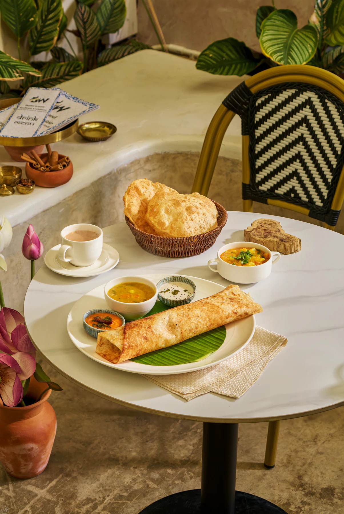 A South Indian dosa table