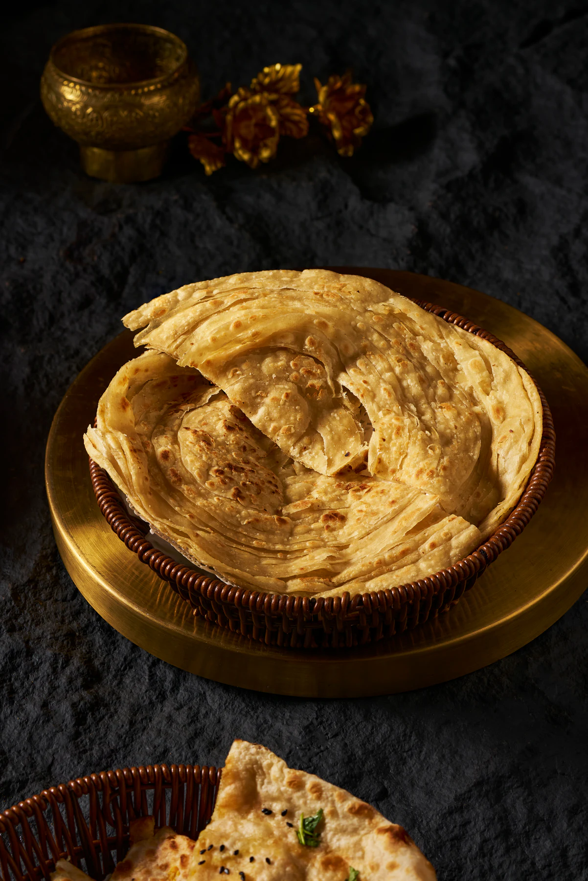 Layered Indian flatbread