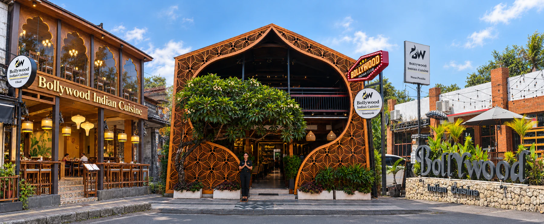 Bollywood Indian Cuisine branches in Ubud, Seminyak and Nusa Penida